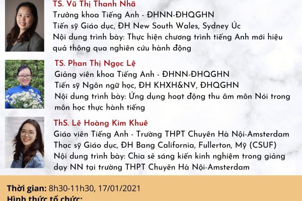 Thông tin về workshop tiền hội thảo UNC2021: Phương pháp nghiên cứu hành động
