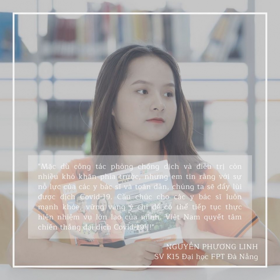 Sinh viên trường F gửi lời cảm ơn đặc biệt đến những “chiến sĩ áo trắng”