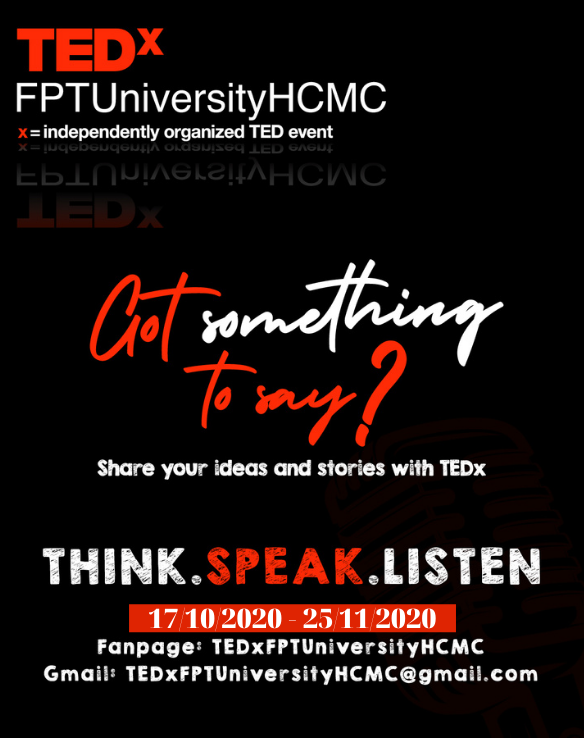 Cơ hội trở thành diễn giả tài năng của TEDX 2021 dành cho sinh viên ĐH FPT