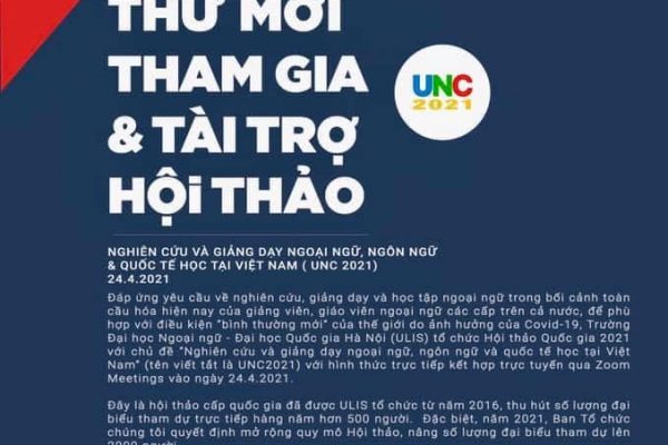 Thư mời tài trợ Hội thảo khoa học UNC 2021