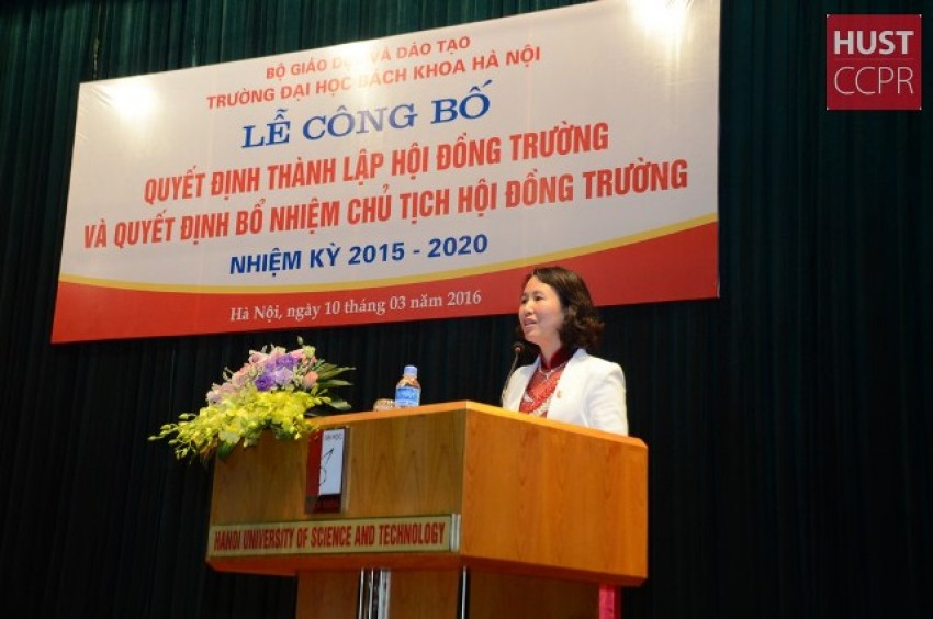 Lễ công bố Quyết định thành lập Hội đồng Trường và bổ nhiệm Chủ tịch Hội đồng Trường ĐHBK Hà Nội nhiệm kỳ 2015 - 2020