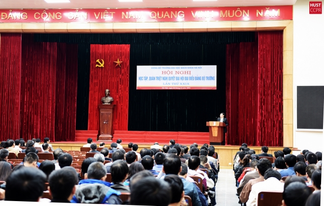 Hội nghị học tập, quán triệt Nghị quyết Đại hội đại biểu Đảng bộ Trường lần thứ XXIX