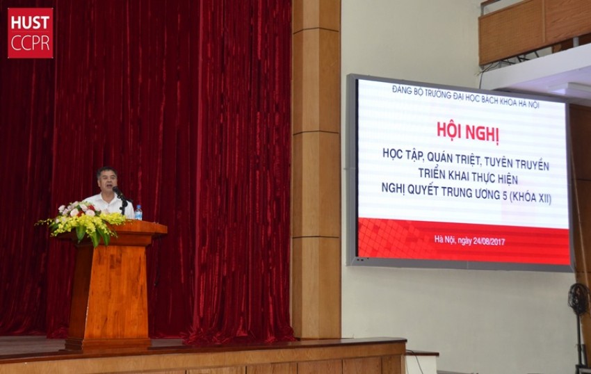 Hội nghị học tập, quán triệt, tuyên truyền, triển khai thực hiện Nghị quyết Trung ương 5 khóa XII và triển khai nhiệm vụ năm học 2017-2018