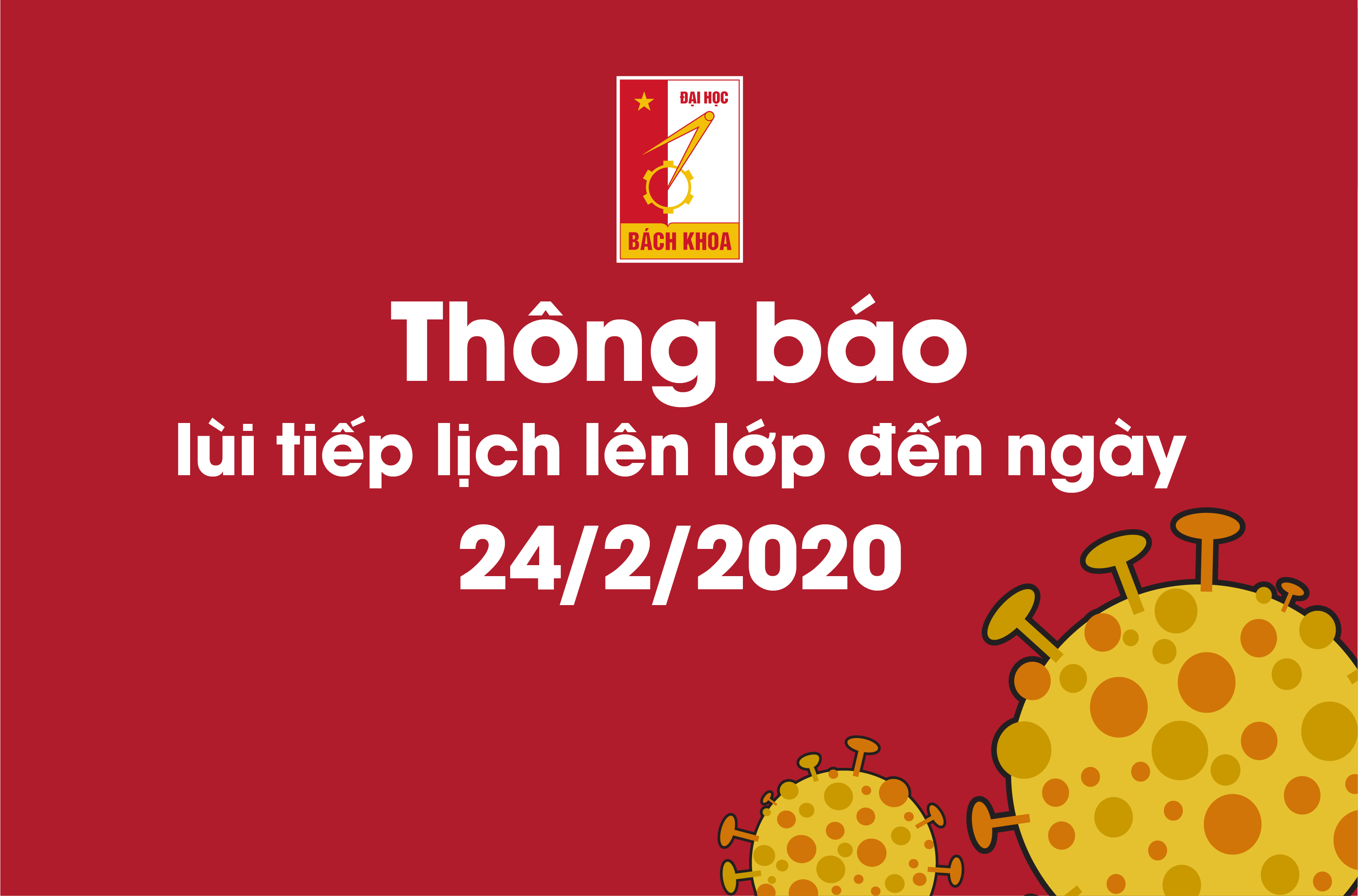 Thông báo lùi tiếp lịch lên lớp đến ngày 24/2/2020