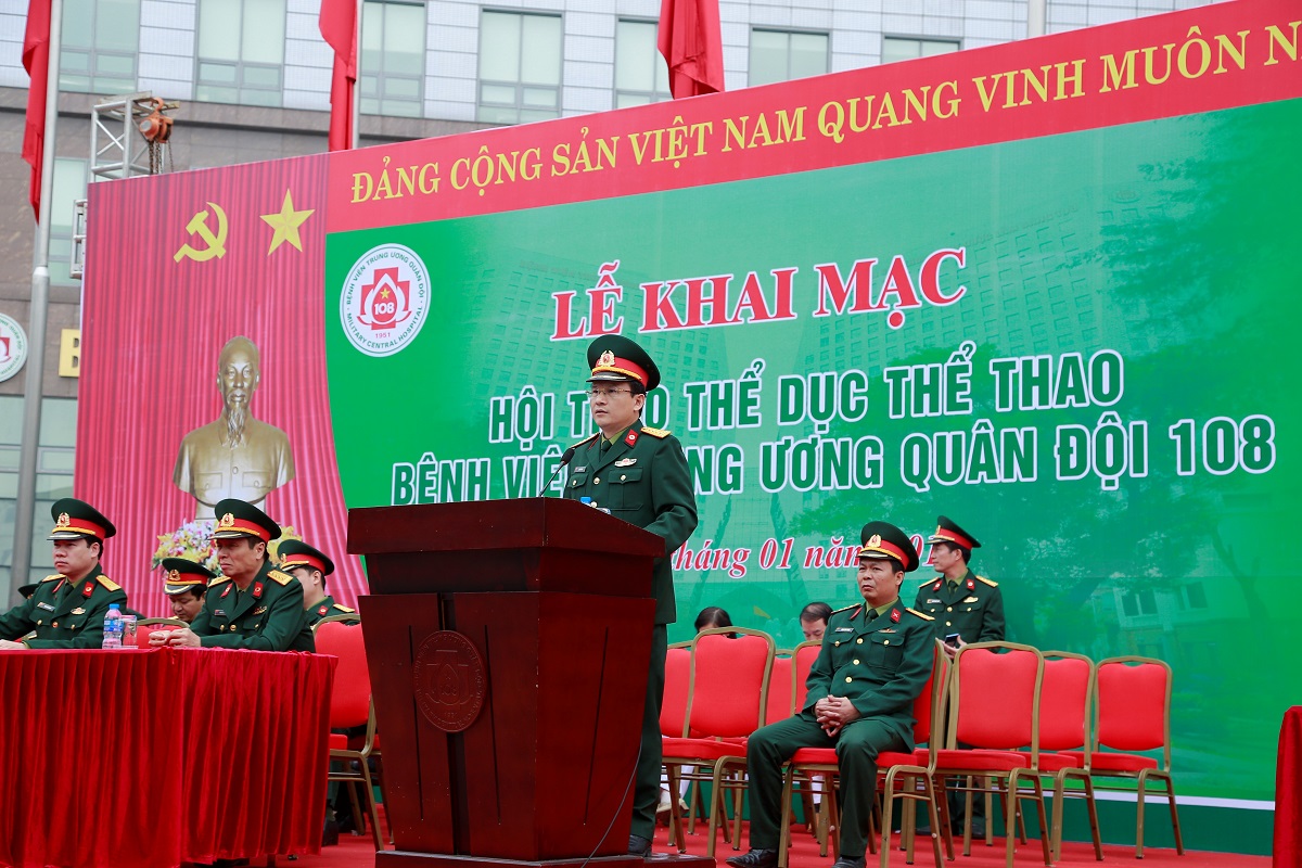 Khai mạc Hội thao thể dục thể thao Bệnh viện TWQĐ 108