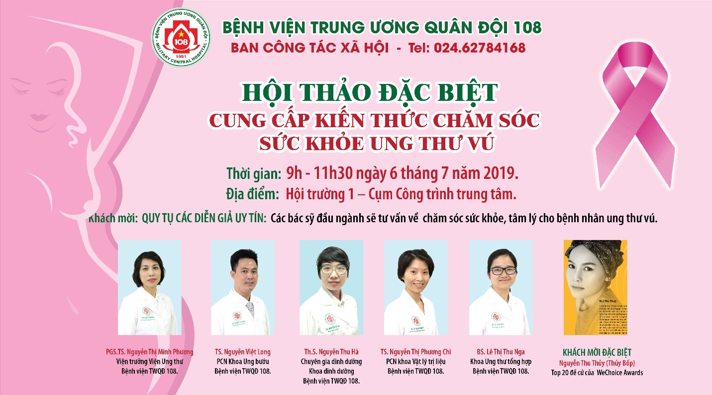 Tiếp nhận đăng ký tham dự  Hội thảo đặc biệt: Cung cấp kiến thức chăm sóc sức khỏe ung thư vú