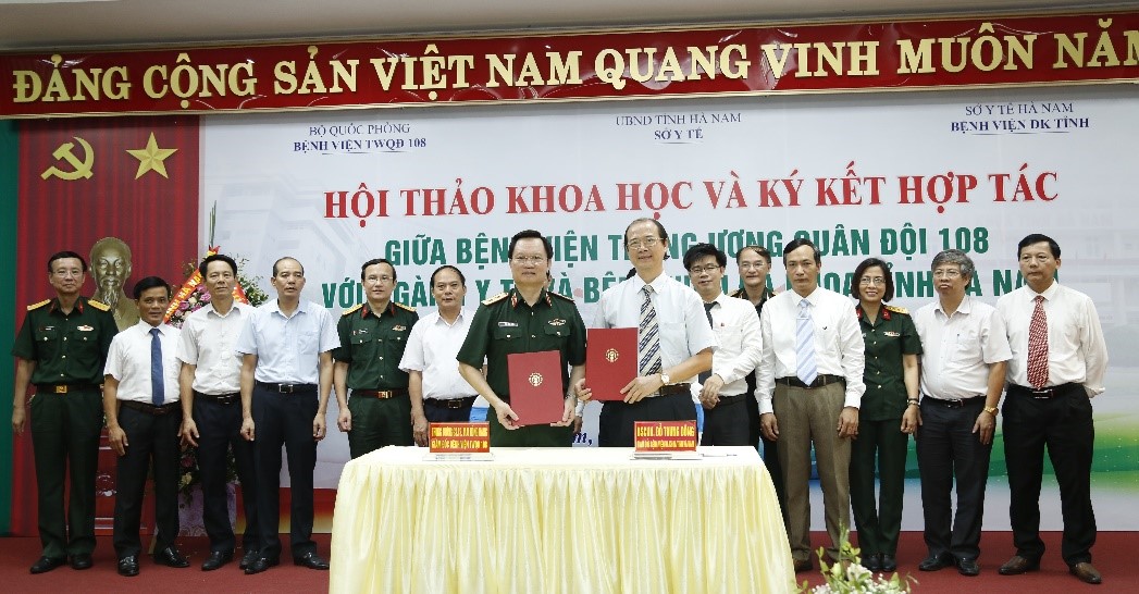 Hội thảo khoa học và ký kết hợp tác giữa Bệnh viện TWQĐ 108 với ngành Y tế, Bệnh viện Đa khoa tỉnh Hà Nam