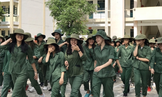 Những khoảnh khắc đẹp của màn đồng diễn thể dục và thi nội vụ tại trường quân sự