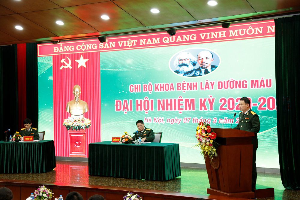 Chi bộ Khoa Bệnh lây đường máu tổ chức Đại hội trước, chi bộ nhiệm kỳ 2020 - 2022