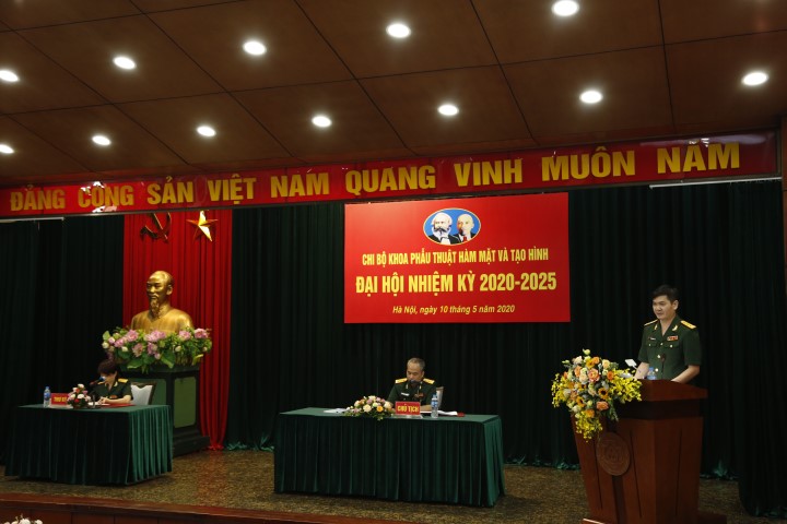 Tổ chức thành công Đại hội trước Chi bộ cơ sở khoa Phẫu thuật hàm mặt và tạo hình nhiệm kỳ 2020-2025