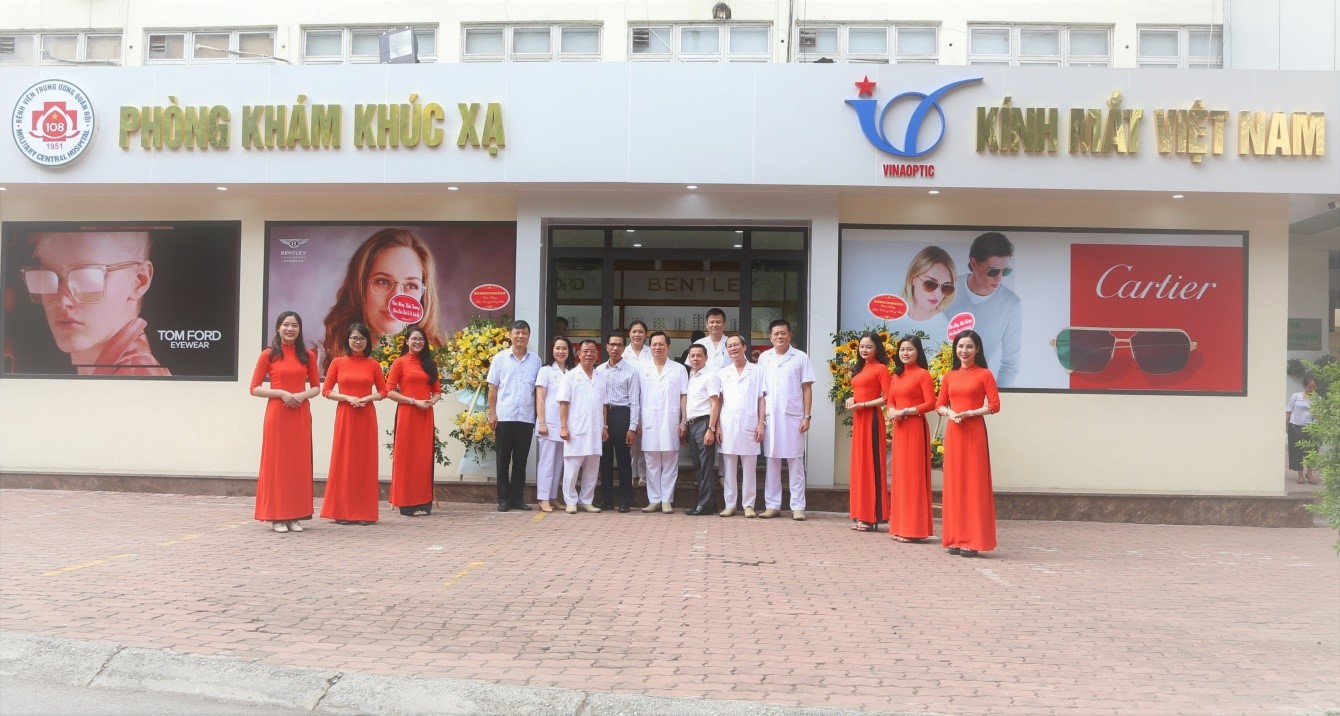 Bệnh viện TWQĐ 108 kết hợp cùng Vinaoptic chính thức cung cấp các loại kính mắt tại phòng khám khúc xạ & kính mắt