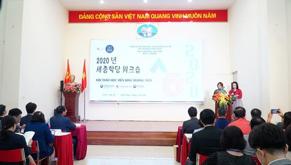 Trường Đại học Ngoại ngữ đăng cai Hội thảo Học viện King Sejong Việt Nam năm 2020