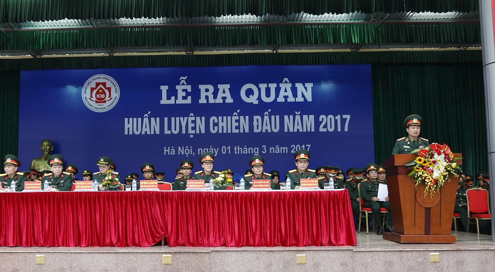 Bệnh viện TƯQĐ 108 tổ chức lễ ra quân huấn luyện quân sự năm 2017