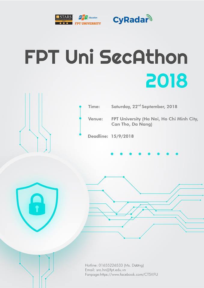 FPT UNI SECATHON 2018 – Cuộc chơi của hacker và các chuyên gia bảo mật