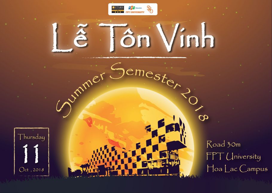 Nhiều điều hấp hẫn chờ đón các cóc tại dạ tiệc Lễ tôn vinh Học kỳ Summer 2018