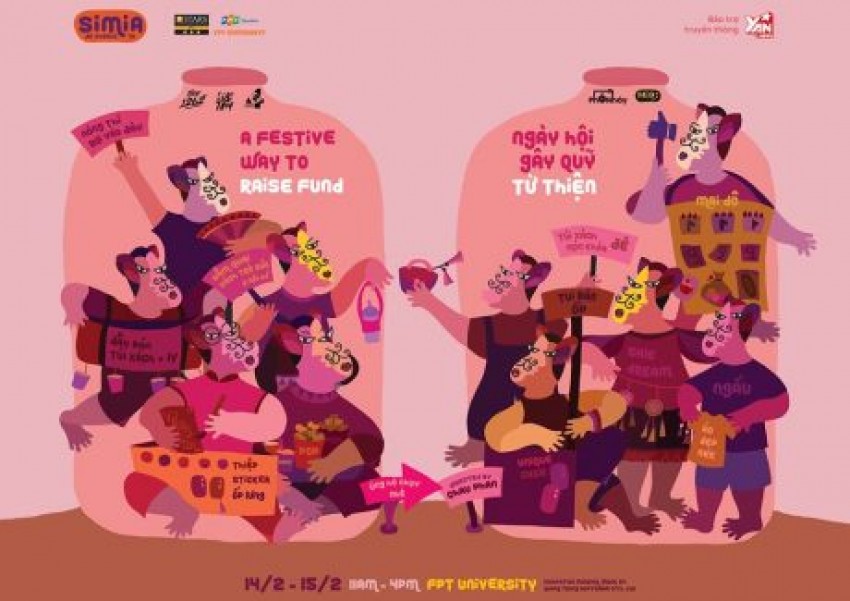 Các mặt hàng được bày bán tại Ngày hội gây quỹ từ thiện Simia De Chorus '19 bao gồm: túi xách, ly, thiệp tay, stickers, ốp lưng,... và không thể thiếu các món ăn vặt của giới trẻ.