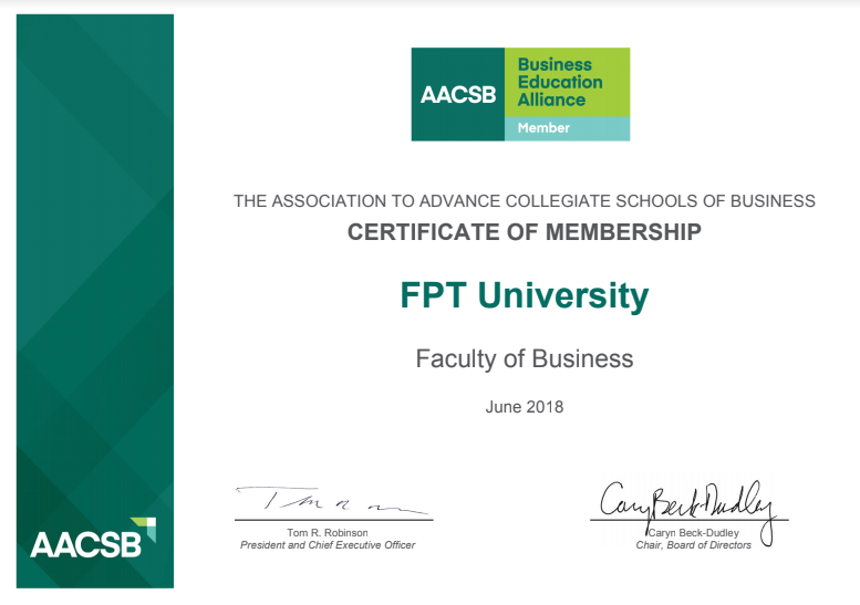 Đại học FPT chính thức trở thành thành viên của AACSB