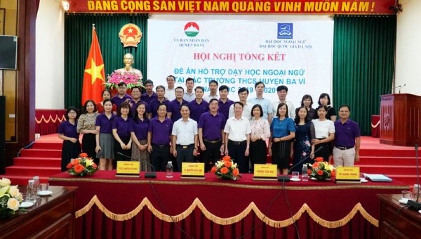 Hội nghị tổng kết và triển khai năm học 2020-2021 chương trình hợp tác với địa phương tại 20 Trường THCS huyện Ba Vì