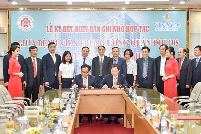 Bệnh viện Trung ương Quân đội 108 chính thức ký kết hợp tác với Hệ thống Y tế Vinmec