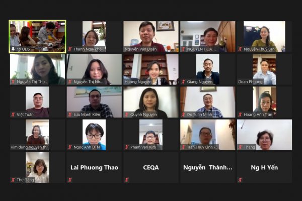 Triển khai công tác viết báo cáo tự đánh giá Trường Đại học Ngoại ngữ năm 2021