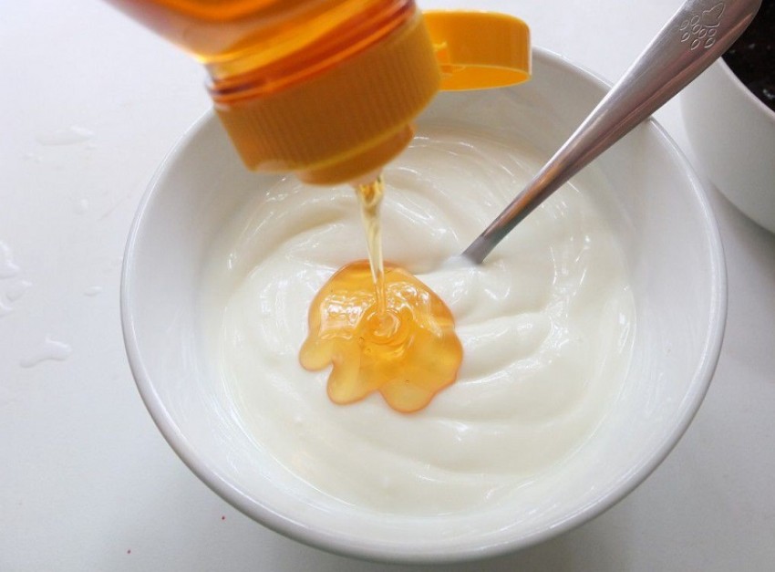 mật ong và sữa chua