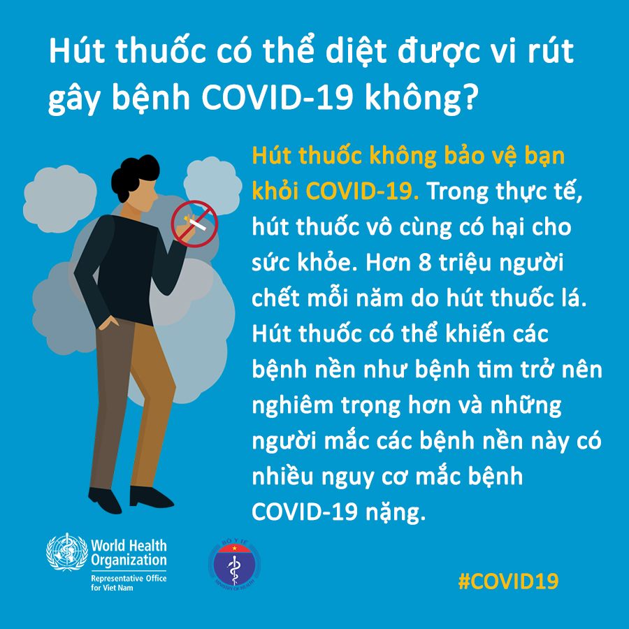 Để phòng ngừa COVID-19, tuyệt đối không hút thuốc lá