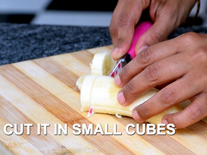 cắt nhỏ chuối