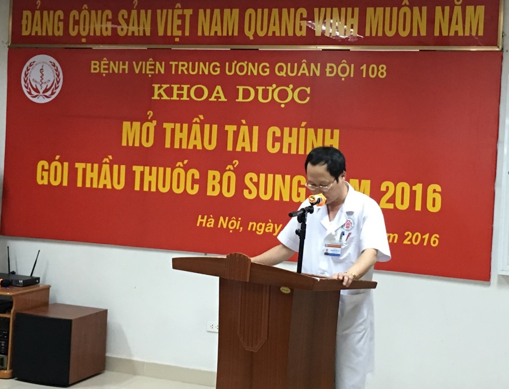 Mở thầu tài chính các gói thầu bổ sung thuốc năm 2016