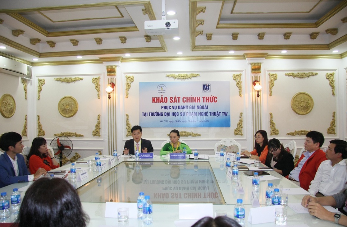 Bế mạc đợt khảo sát chính thức đánh giá ngoài tại Trường ĐHSP Nghệ thuật TW