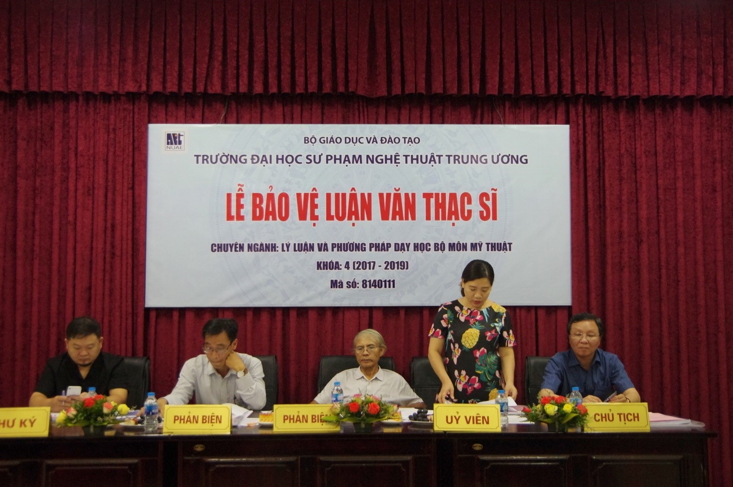 Lễ bảo vệ luận văn của học viên Trần Việt Hùng và Nguyễn Thị Thu Hường (K2,5) - Chuyên ngành Lý luận và Phương pháp dạy học bộ môn Mỹ thuật