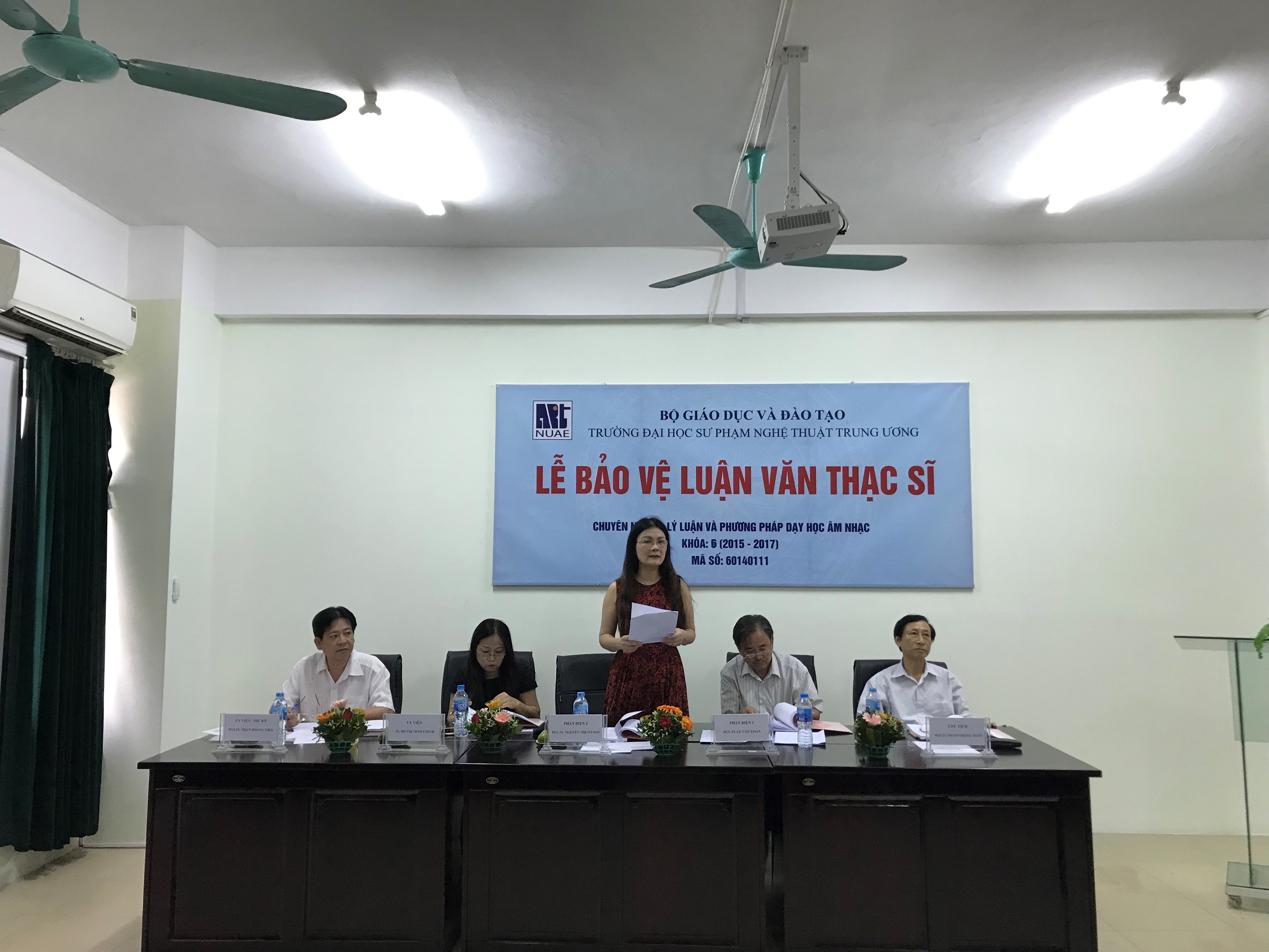 Lễ bảo vệ luận văn Thạc sĩ chuyên ngành Lý luận và Phương pháp dạy học Âm nhạc