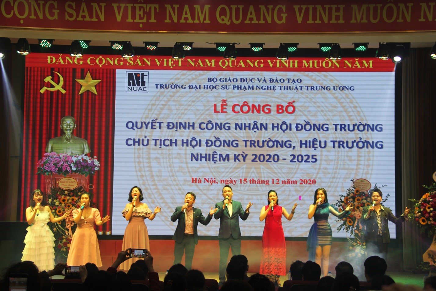 Lễ công bố Quyết định công nhận Hội đồng trường, Chủ tịch Hội đồng trường, Hiệu trưởng Trường ĐHSP Nghệ thuật TW nhiệm kỳ 2020-2025