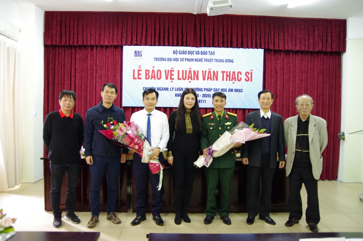 Lễ bảo vệ luận văn của học viên Bùi Văn Công và Lê Việt Hải (K11) - Chuyên ngành Lý luận và Phương pháp dạy học Âm nhạc