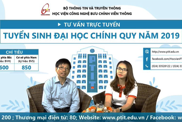 PTIT tư vấn trực tuyến tuyển sinh đại học chính quy năm 2019