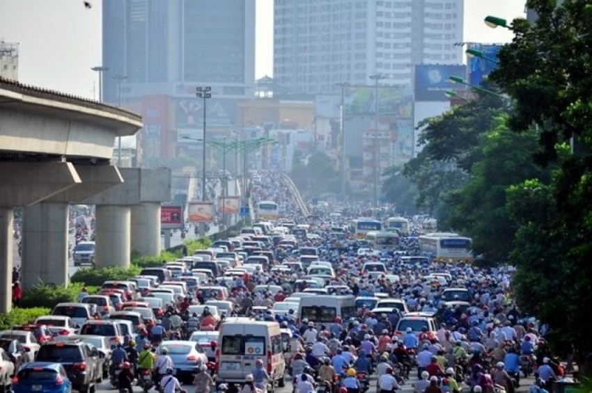 đường Nguyễn Trãi, Lê Văn Lương, đường tố hữu, dự án chung cư văn khê, khu đô thị mỗ lao, dự án văn phú, dự án parkcity, tàu điện trên cao, tắc đường, cao ốc mặt đường, vỉa hè