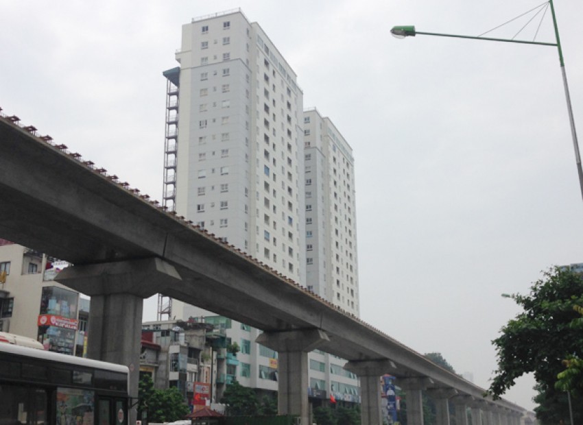 đường Nguyễn Trãi, Lê Văn Lương, đường tố hữu, dự án chung cư văn khê, khu đô thị mỗ lao, dự án văn phú, dự án parkcity, tàu điện trên cao, tắc đường, cao ốc mặt đường, vỉa hè