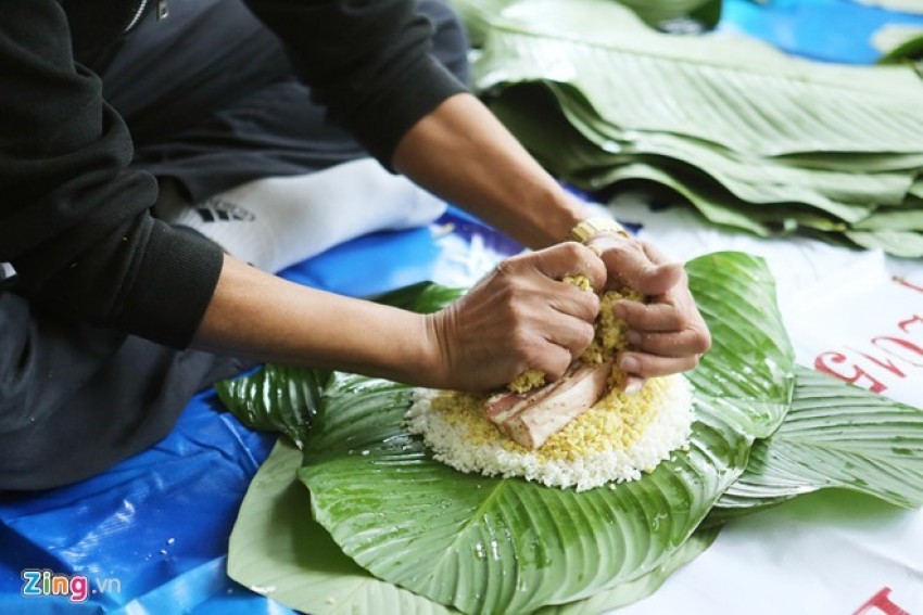 đụng lợn, không khí tết, Tết Bính Thân, gói bánh chưng