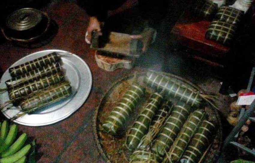 đụng lợn, không khí tết, Tết Bính Thân, gói bánh chưng