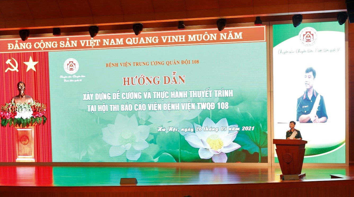 Tích cực chuẩn bị Hội thi Báo cáo viên giỏi Bệnh viện TWQĐ 108 năm 2021