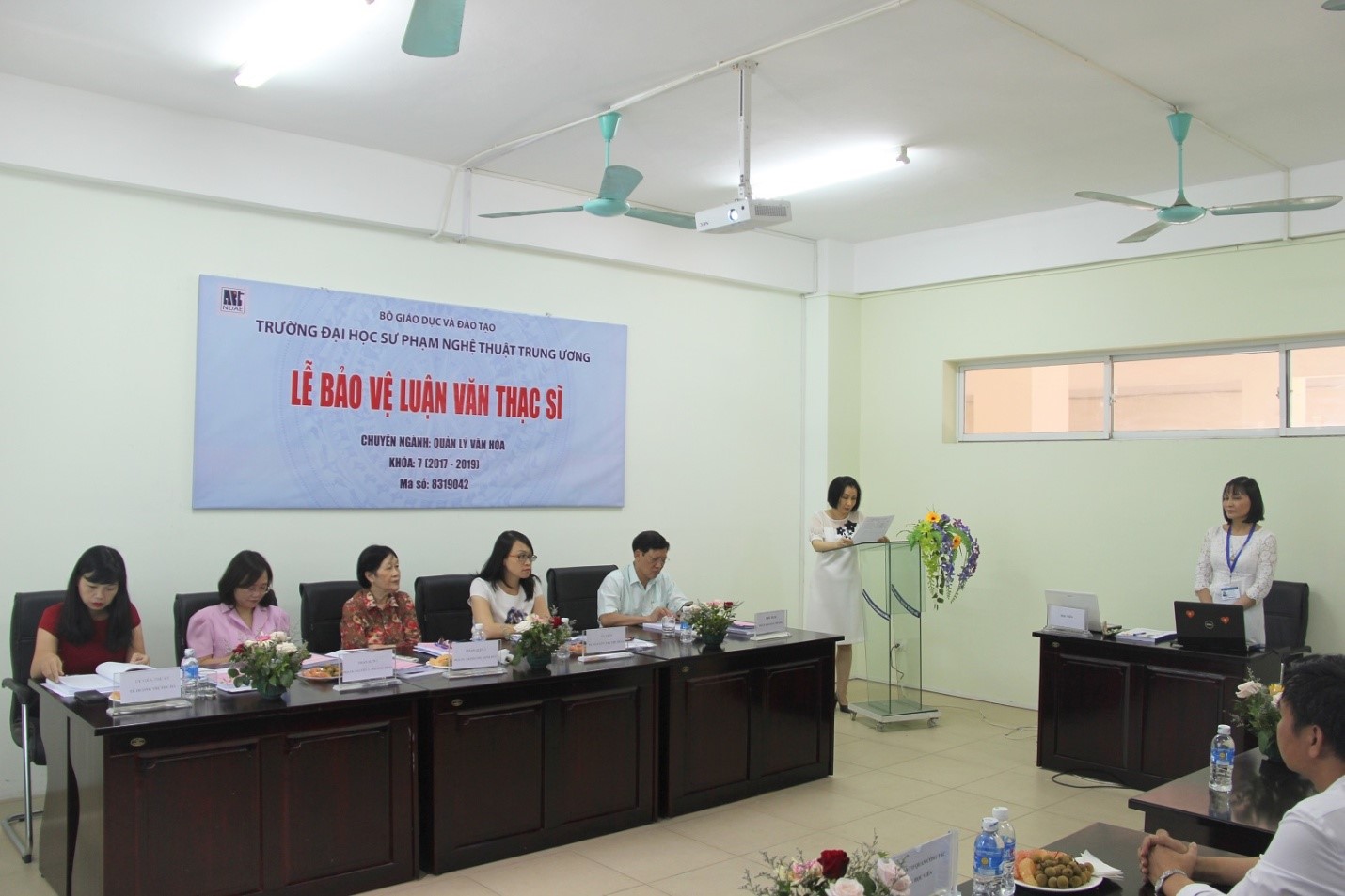 Lễ bảo vệ luận văn của các học viên Nguyễn Xuân Tám, Bùi Thị Miên, K7 - Chuyên ngành Quản lý Văn hóa