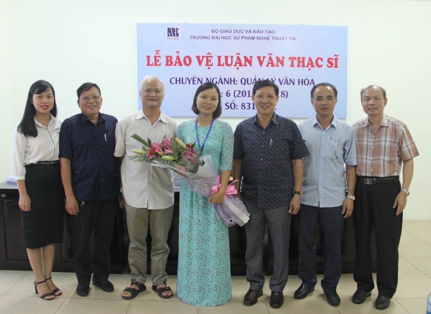 Lễ bảo vệ luận văn của hai học viên Vũ Bá Tiền, Nguyễn Thị Bé Nhung (K7) - Chuyên ngành Quản lý văn hóa