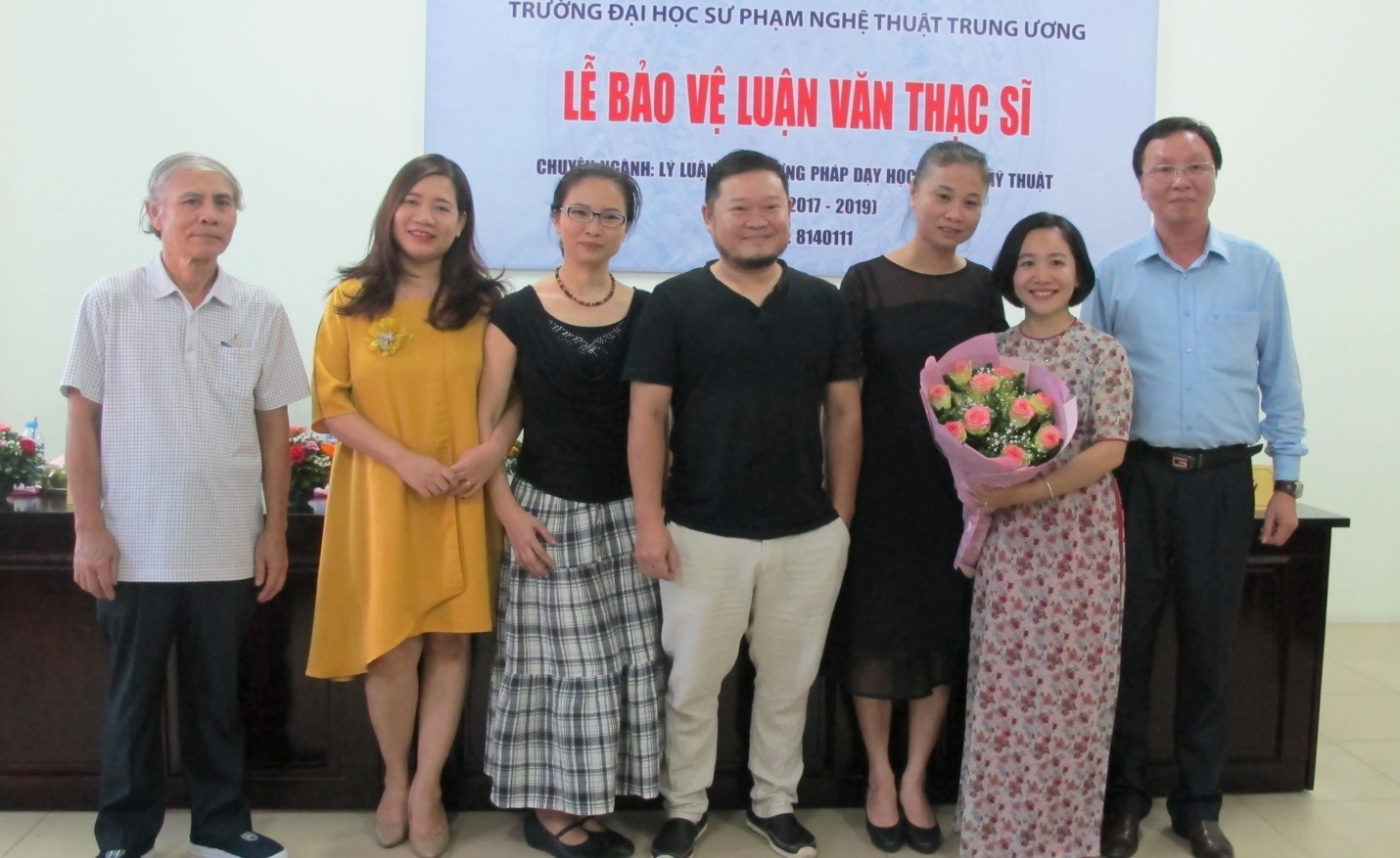 Lễ bảo vệ luận văn của hai học viên Trần Thị Thanh Mai và  Lâm Thị Ngọc Dung (K2) - Chuyên ngành Lý luận và  Phương pháp dạy học bộ môn Mỹ thuật