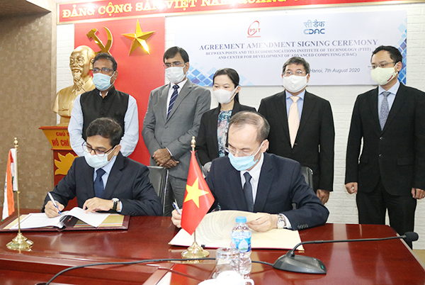 PTIT và CDAC (Ấn Độ) ký kết thỏa thuận điều chỉnh việc thành lập Trung tâm Đào tạo Phát triển phần mềm chất lượng cao