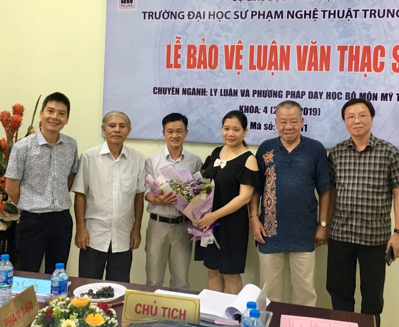 Lễ bảo vệ luận văn của hai học viên Phạm Thanh Hùng (K4)  - Chuyên ngành Lý luận và Phương pháp dạy học bộ môn Mỹ thuật