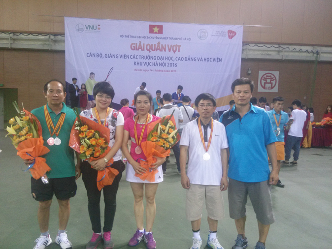 Học viện đạt kết quả cao trong giải Quần vợt, Cầu lông các trường Đại học, Cao đẳng, Học viện khu vực Hà Nội năm 2016