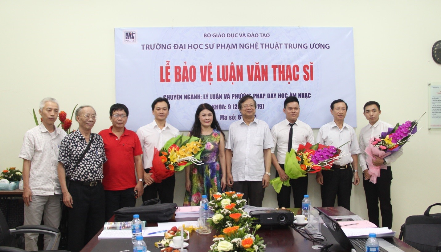 Lễ bảo vệ luận văn của các học viên Hoàng Anh Tuấn, Nguyễn  Việt Cường, Ngô Thanh Lâm (K9) - Chuyên ngành Lý luận  và Phương pháp dạy học Âm nhạc