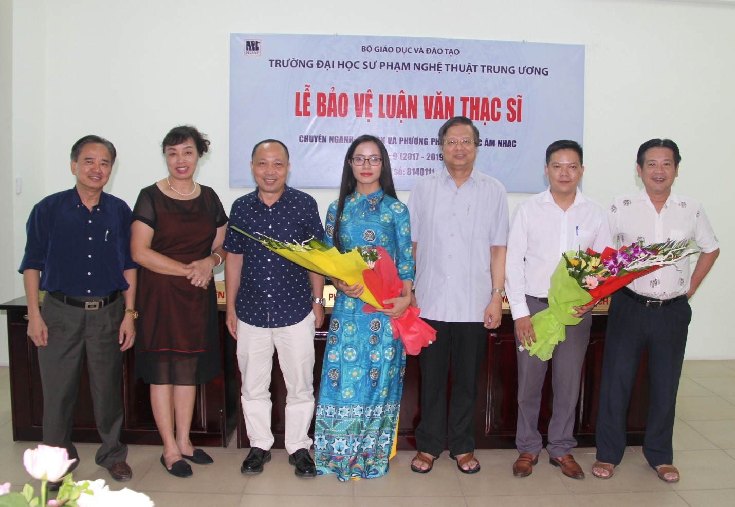 Lễ bảo vệ luận văn của hai học viên Nguyễn Thúy Trang  và Dương Văn Tý (K9) - Chuyên ngành Lý luận  và Phương pháp dạy học Âm nhạc