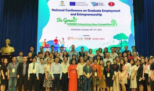 Hội thảo quốc tế trong khuôn khổ Dự án V2WORK: Nhiều kinh nghiệm phát triển cơ hội việc làm và khởi nghiệp cho sinh viên