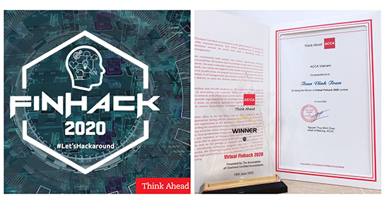 Sinh viên Đại học Đà Nẵng đạt giải Quán quân đầu tiên của Cuộc thi Kế toán - Tài chính Virtual Finhack - 2020 do ACCA tổ chức