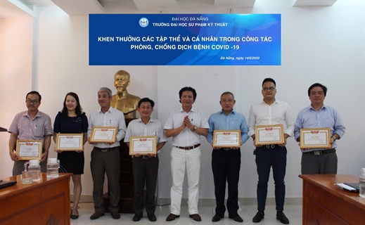 Trường Đại học Sư phạm Kỹ thuật-ĐHĐN khen thưởng các tập thể, cá nhân tiêu biểu trong công tác phòng, chống dịch Covid-19